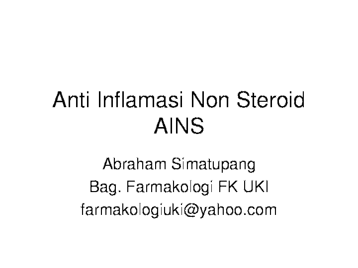 Bagaimana Cara Kerja Obat Antiinflamasi Non Steroid